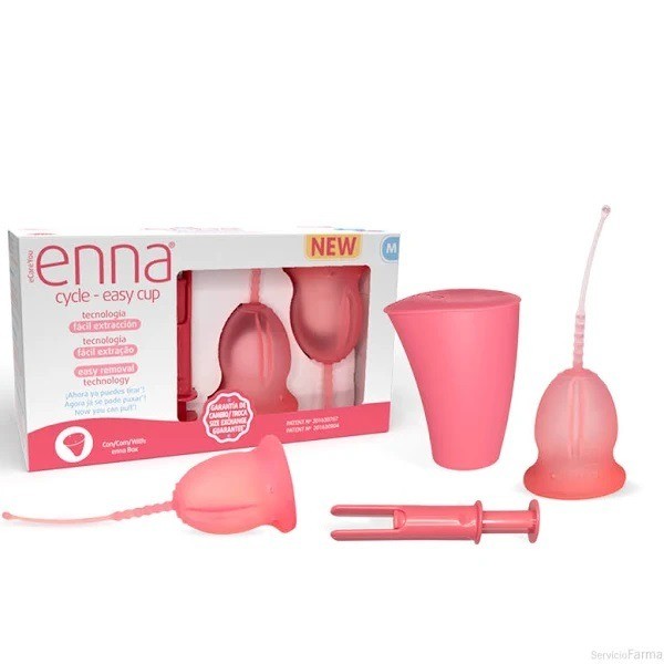 Enna Cycle Easy Cup Copa Menstrual con Aplicador Talla m 2 Unidades