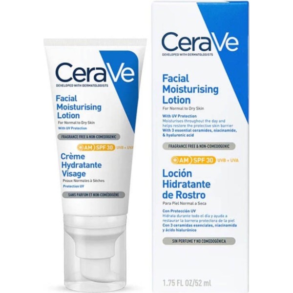 CeraVe Loción Hidratante Rostro Spf30 52 ml